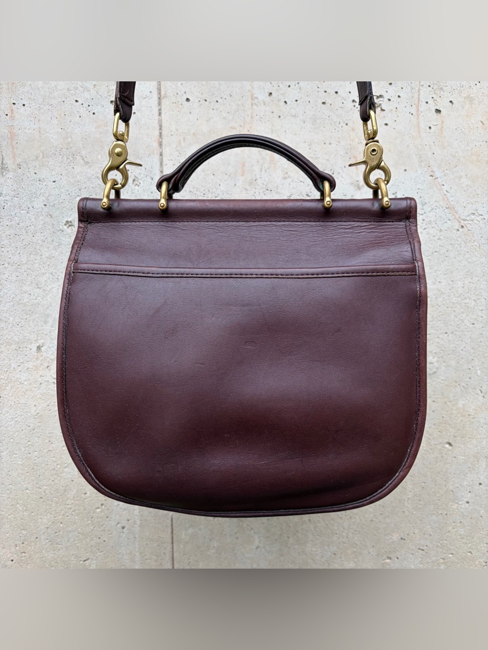 *RARE* Coach Sherbourne #9987 Mahogany Leather VTG 90s Top Handle Turnlock Bag - Picture 3 of 13